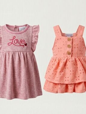 0-3M Baby Girl Dress Bundle | René Rofé & Daisy Fuentes